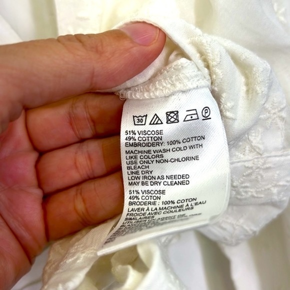 Urban Outfitters - NWT Alanis Ivory Embroidered Tie Long Sleeve Crop Size Small - Picture 12 of 14